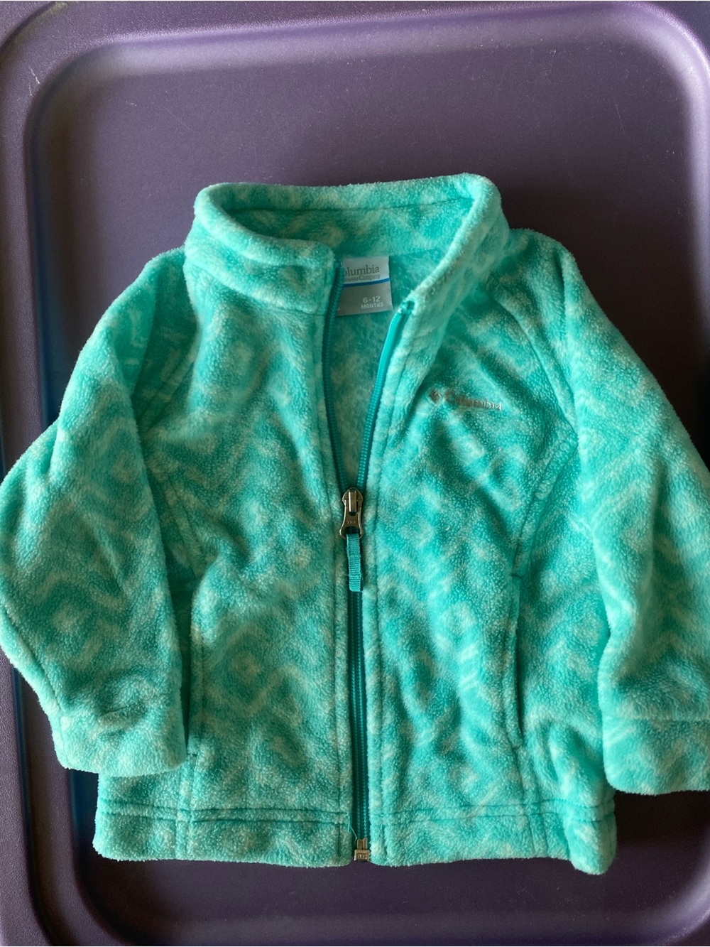 Columbia Infant Fleece Jacket in Aqua Teal
